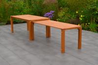 MX Gartenmöbel Toskana Set 11tlg. grau Tisch 185/370x90 cm